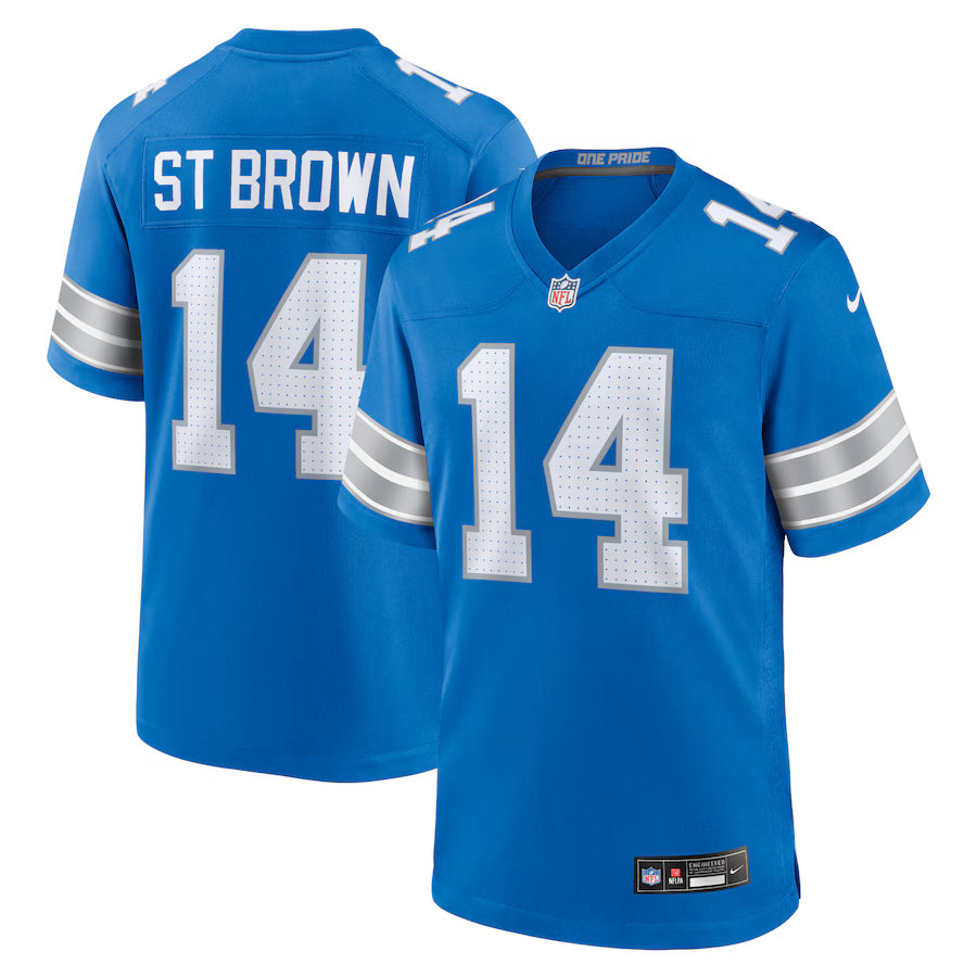 Men's Detroit Lions Amon-Ra St. Brown Nike Black 2nd Alternate Game Jersey