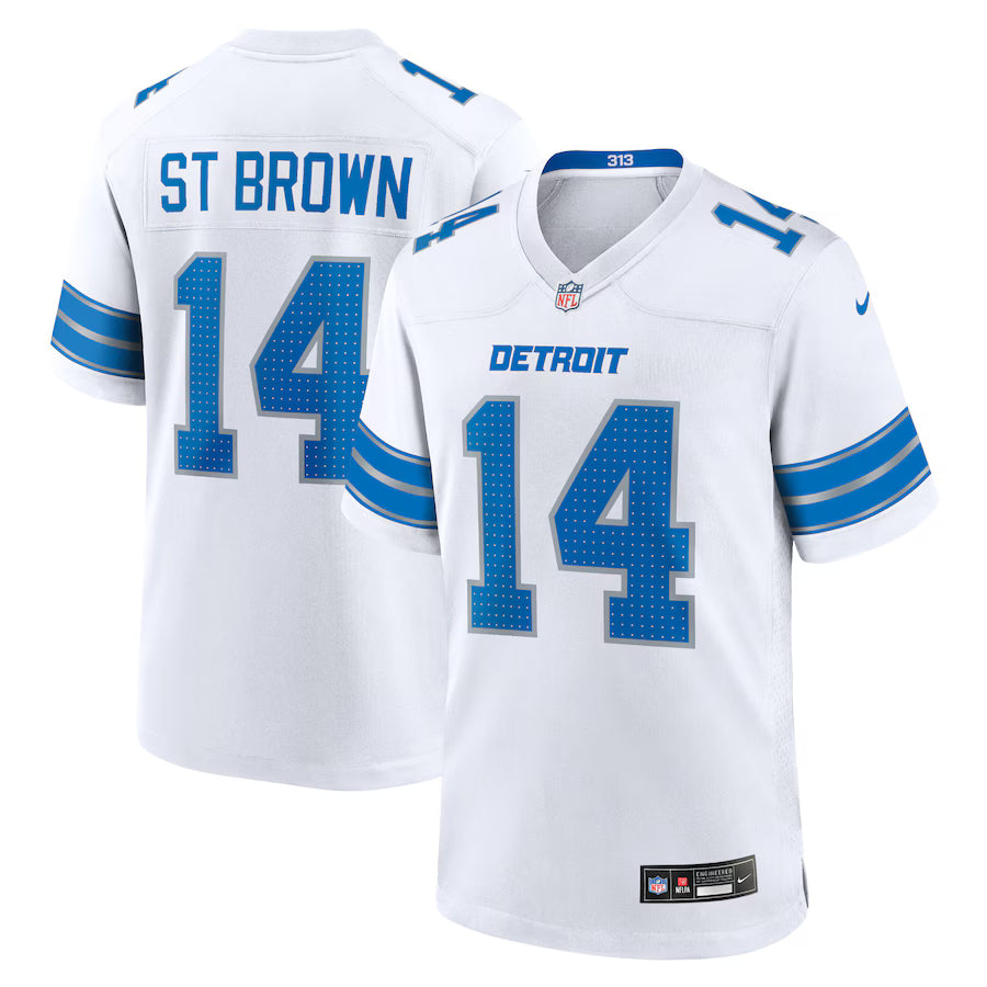 Men's Detroit Lions Amon-Ra St. Brown Nike Black 2nd Alternate Game Jersey