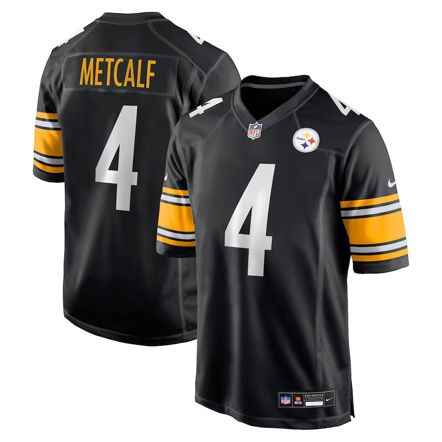 Men's Pittsburgh Steelers DK Metcalf Nike Black Game Player Jersey