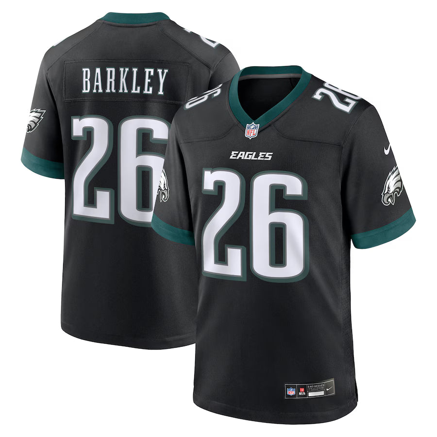 Men's Philadelphia Eagles Saquon Barkley Nike Midnight Green Game Player Jersey