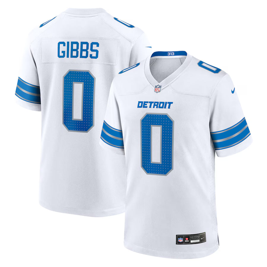 Men's Detroit Lions Jahmyr Gibbs Nike Black 2nd Alternate Game Player Jersey