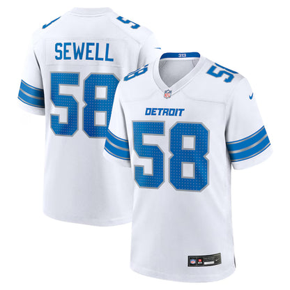 Men's Detroit Lions Penei Sewell Nike Blue Game Jersey